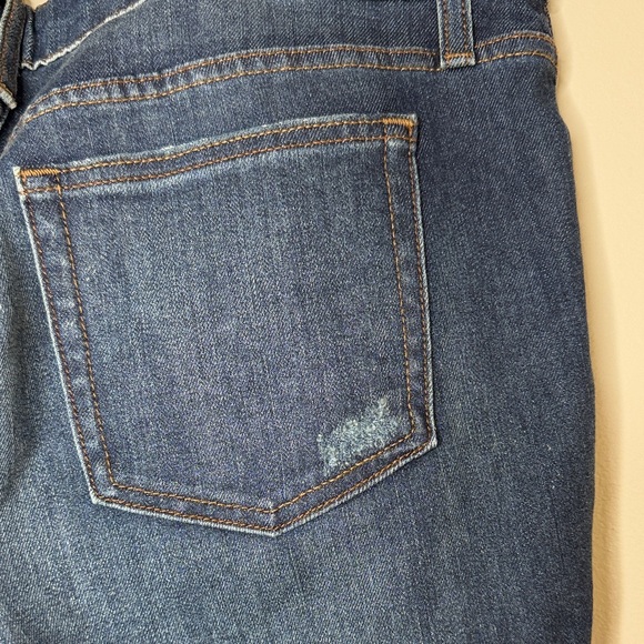 Lee Relaxed Fit Boyfriend Jeans Women’s 16M | Dark Wash Cuffed Distressed - Picture 7 of 12